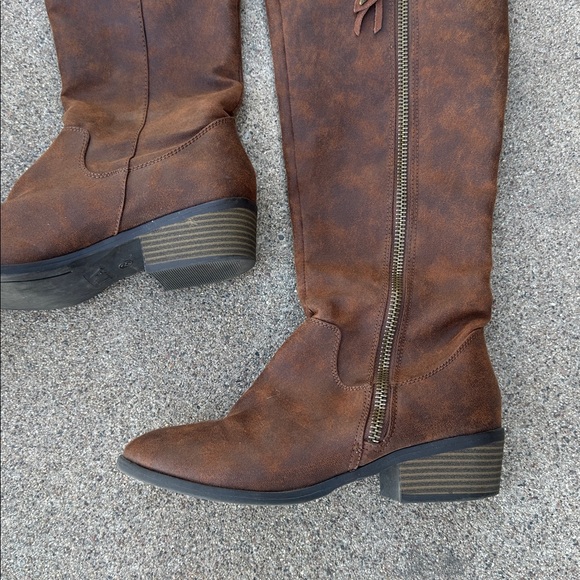 MIA Phoenix Brown Over the Knee Boots, Size 8 - Picture 2 of 5